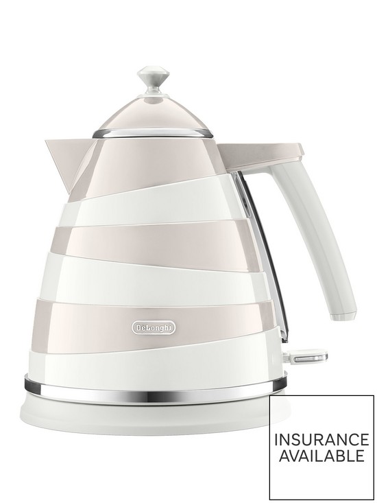 front image of delonghi-avvolta-class-kettle-kbac3001w-white