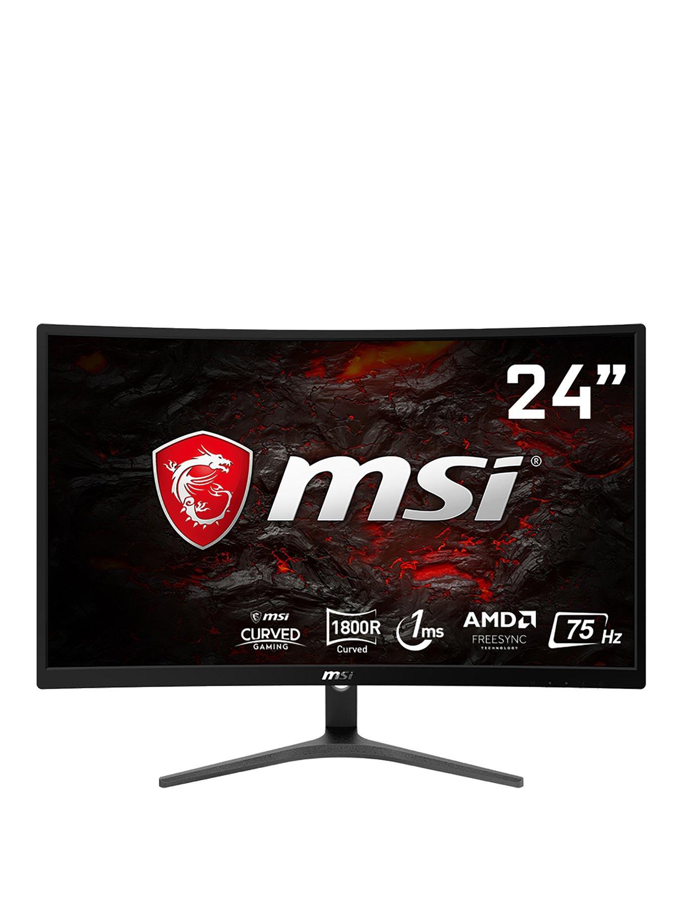 Msi Optix G241vc 24in 1ms 75hz Curved Console Gaming Monior Black Littlewoods Com