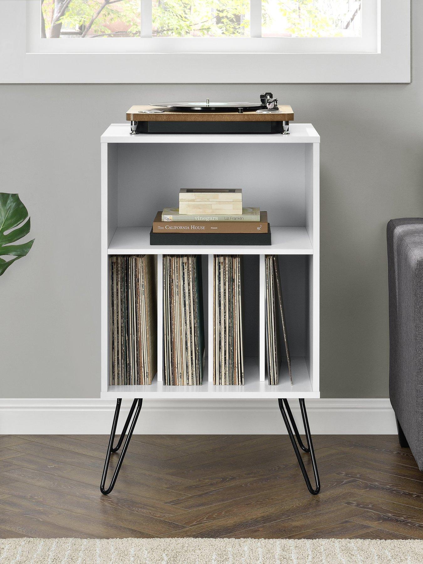 Image 4 of 4 of Novogratz Concord Turntable Stand - White