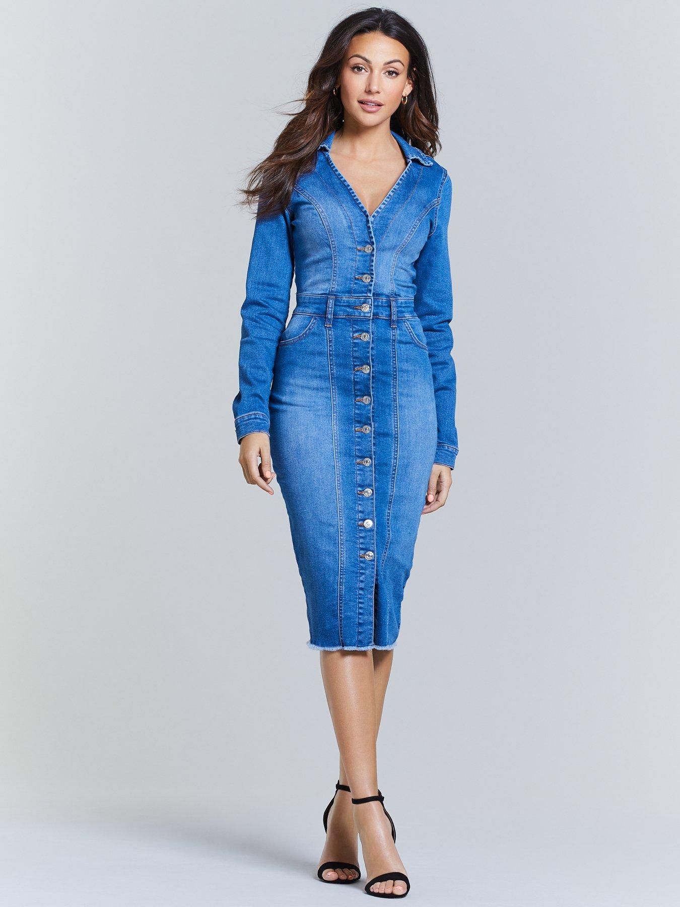 denim pencil dress