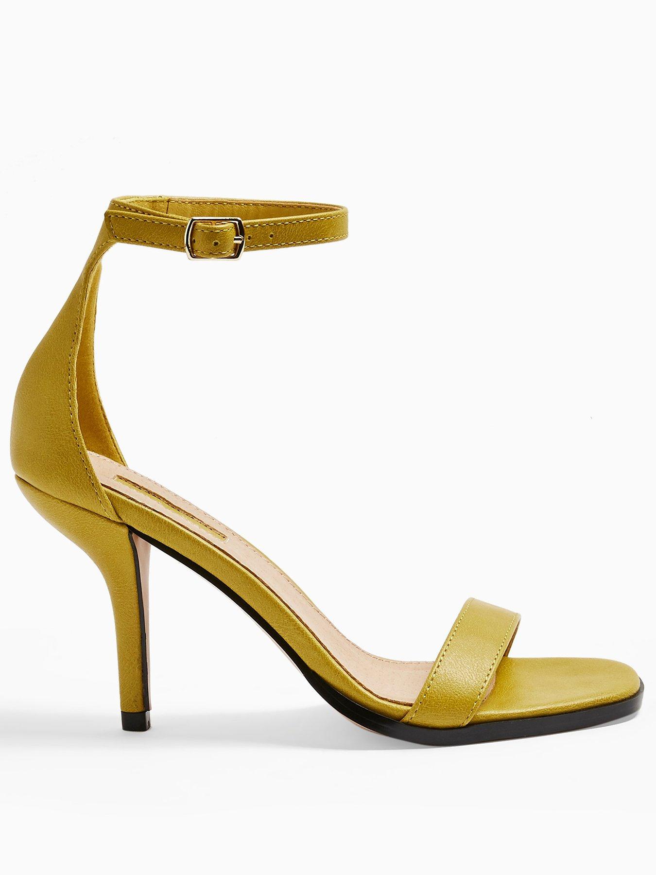 yellow heeled sandals uk
