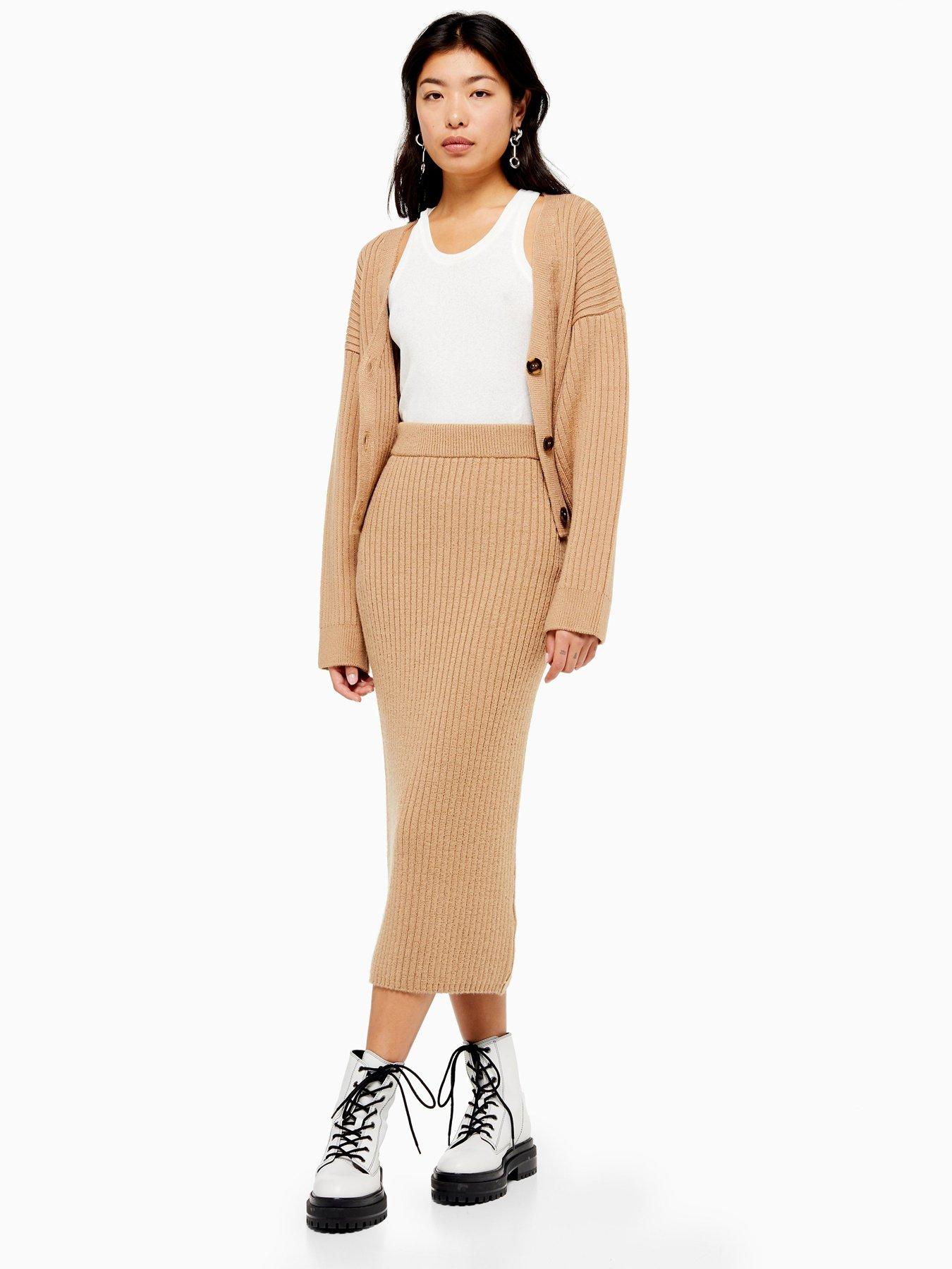 topshop rib knit midi dress