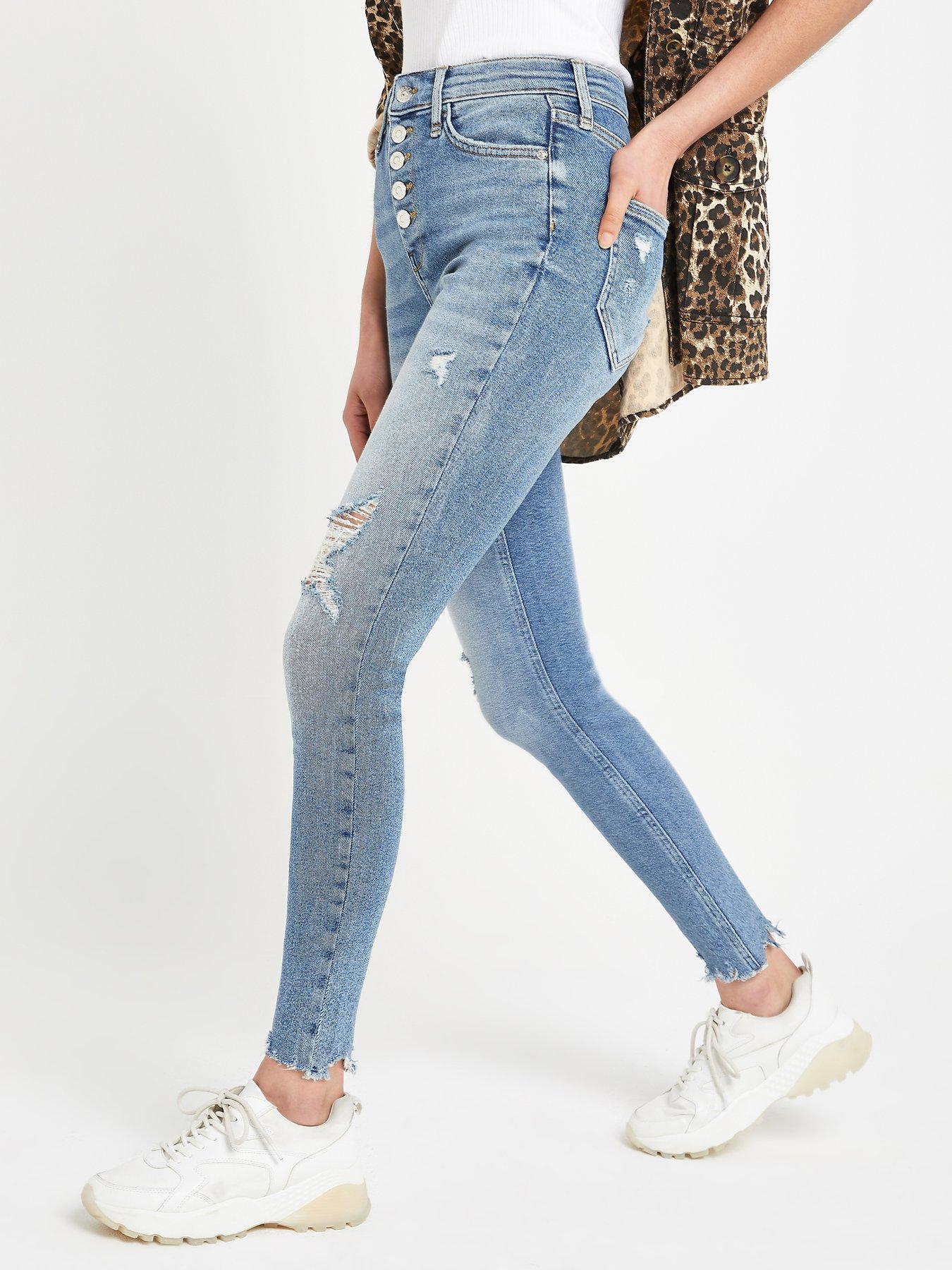 river island ripped jeans