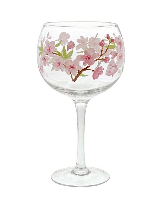 front image of ginology-cherry-blossom-copa-glass