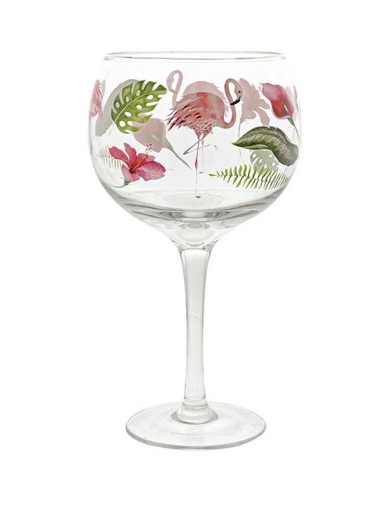 front image of ginology-flamingo-copa-glass