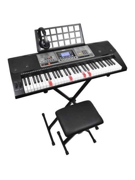 axus-lighted-keys-touch-sensitive-electronic-keyboard-pack-with-headphones-stand-stool-6-months-free-online-lessons