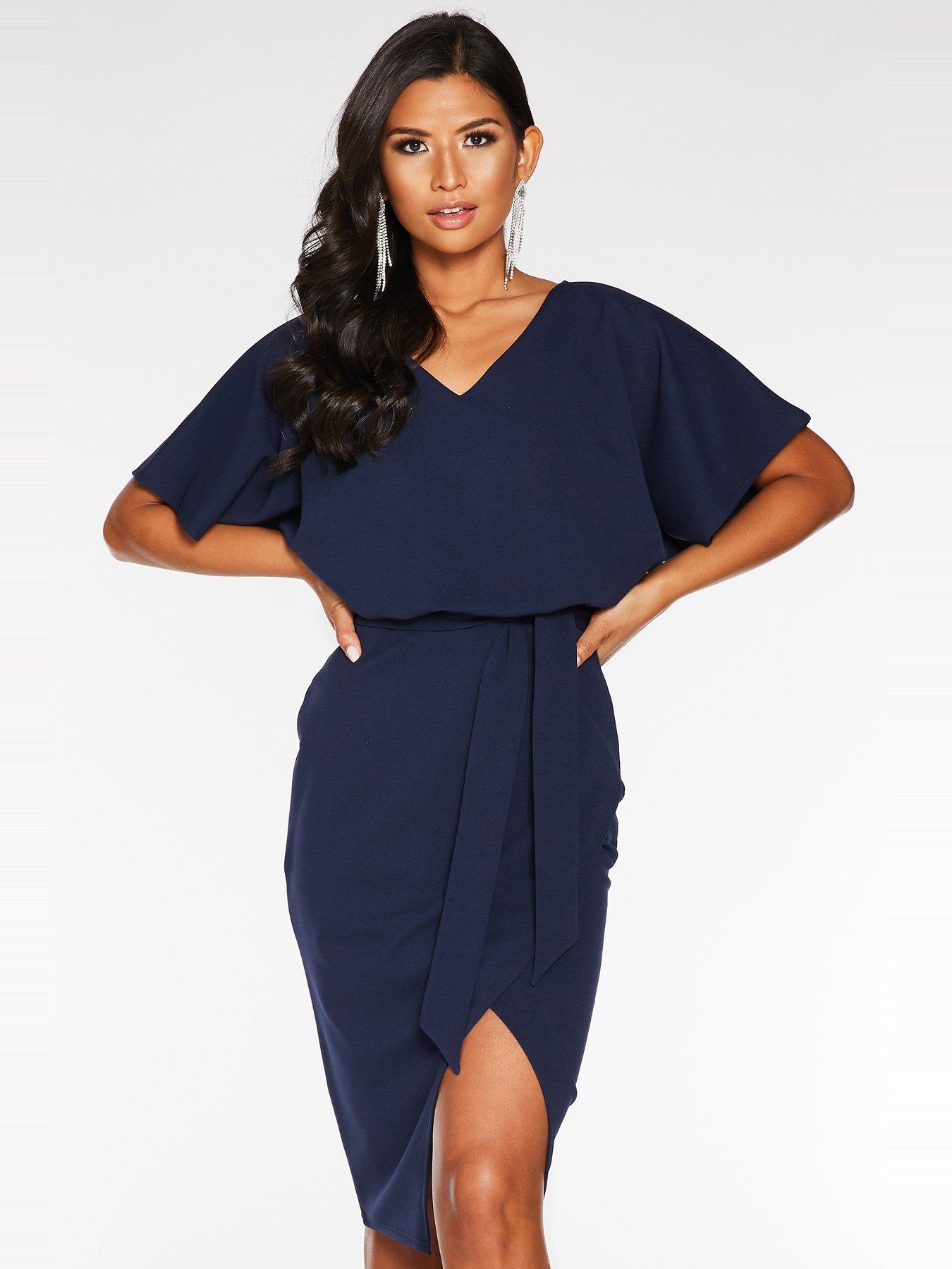 navy blue batwing dress