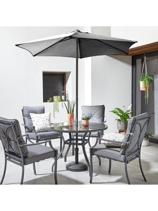 front image of everyday-2m-parasol-without-tilt-grey