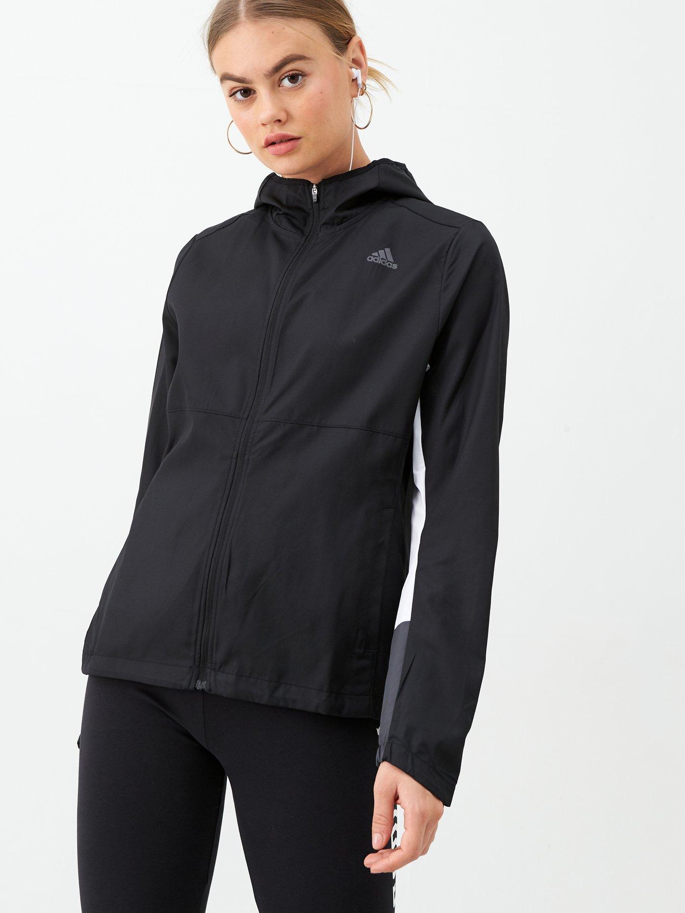 adidas black run it jacket