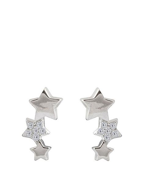 the-love-silver-collection-sterling-silver-cubic-zirconia-triple-star-stud-earrings