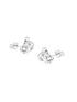  image of the-love-silver-collection-sterling-silver-crystal-triple-knot-stud-earrings