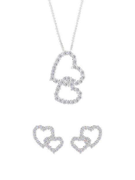 the-love-silver-collection-sterling-silver-cubic-zirconia-heart-stud-earrings-and-pendant-set
