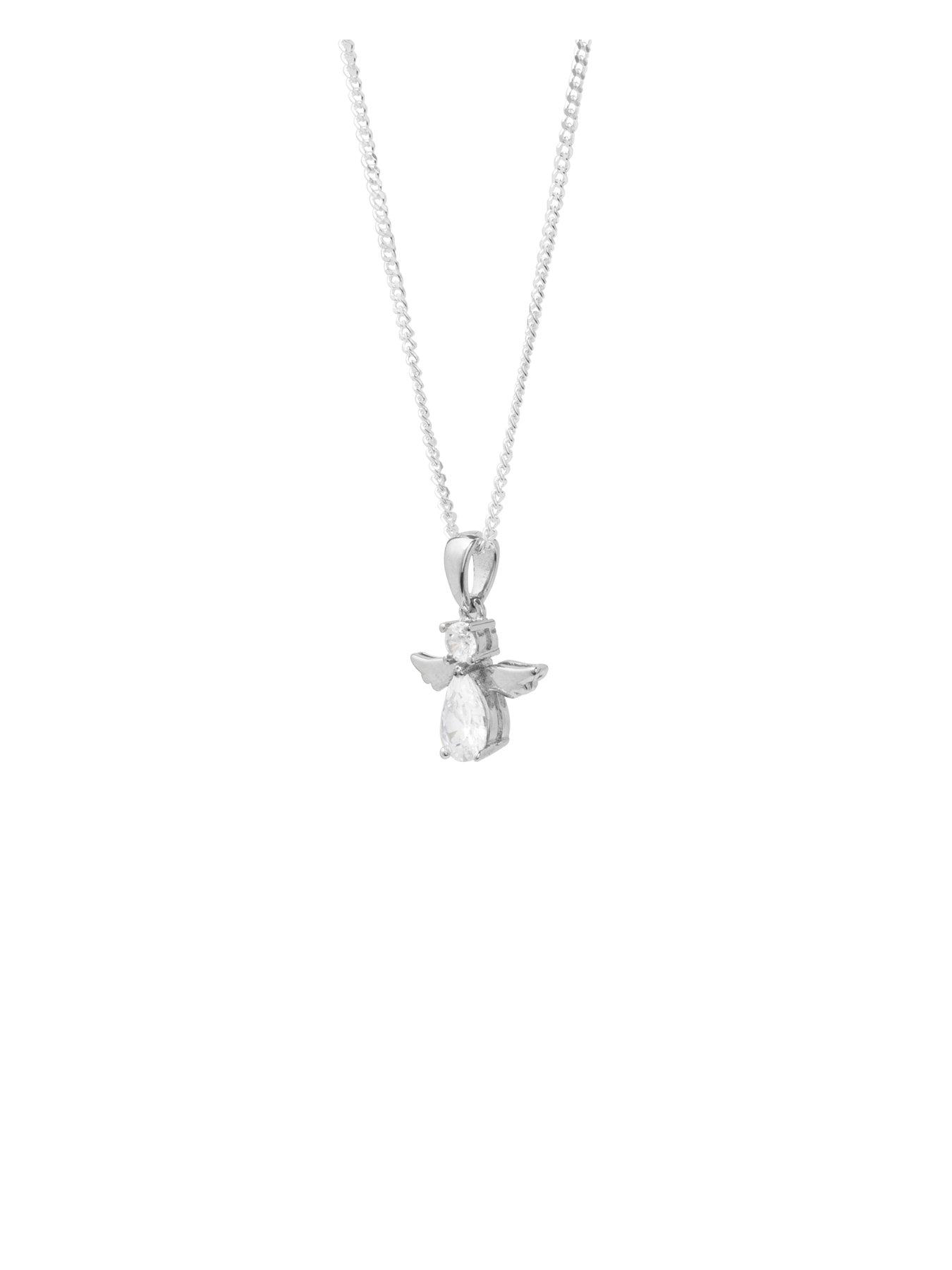 The Love Silver Collection Sterling Silver Cubic Zirconia Angel