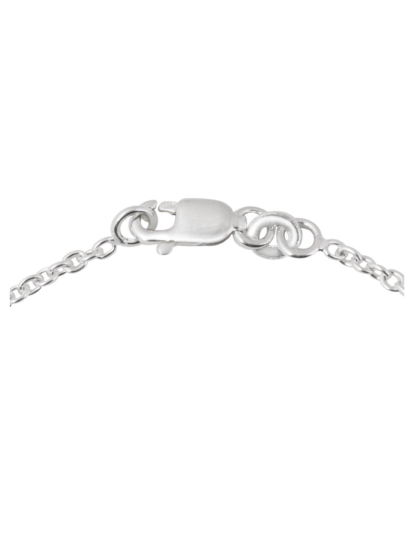 Image 4 of 5 of The Love Collection Sterling Silver Triple Heart Single&nbsp;Anklet