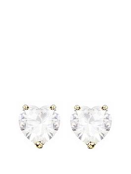 Love GOLD Love Gold 9Ct Gold Cubic Zirconia Heart Stud Earrings Picture