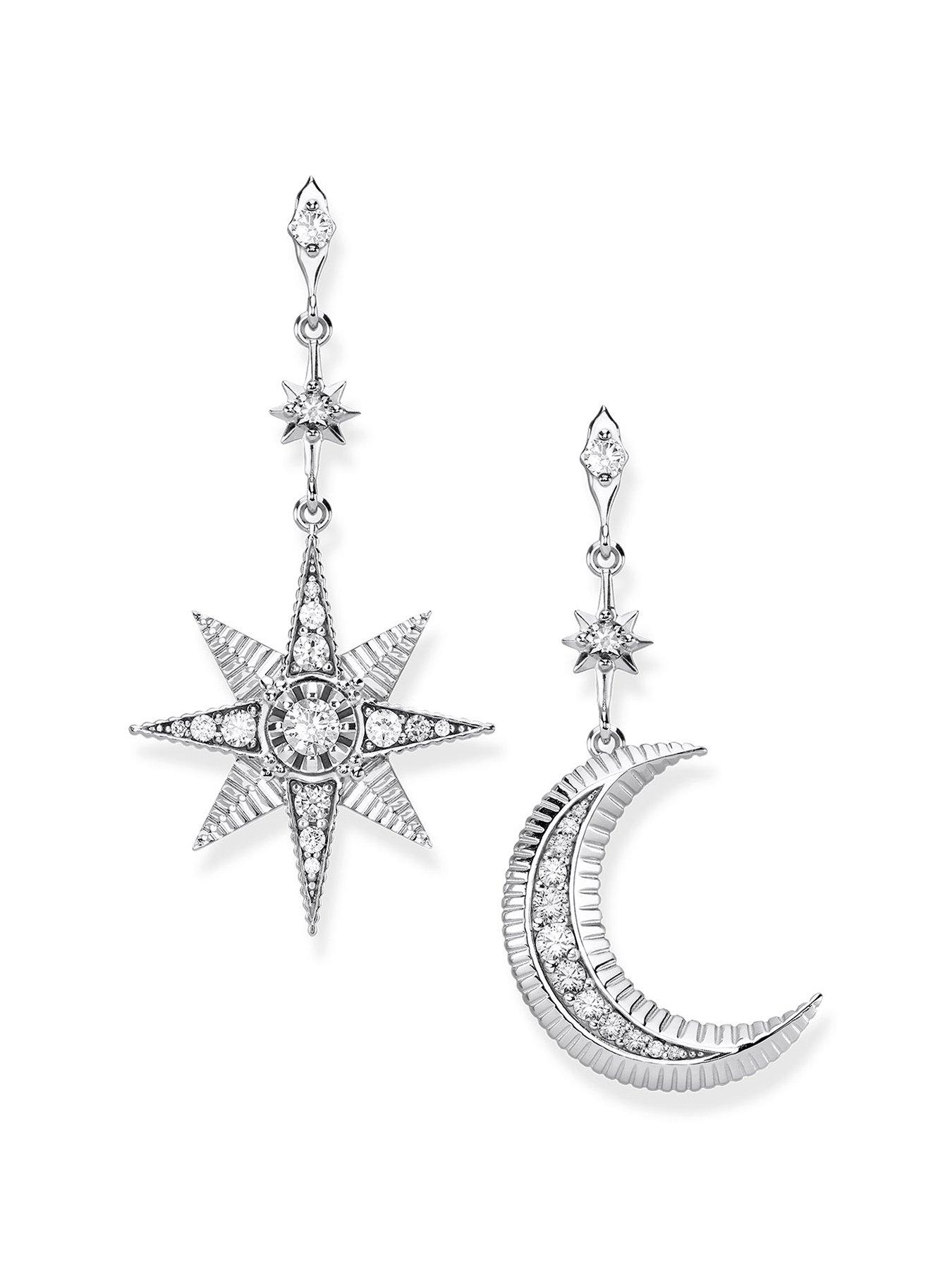 undefined Moon and Star Earrings