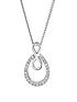  image of love-diamond-sterling-silver-10pt-diamond-infinity-pendant-necklace