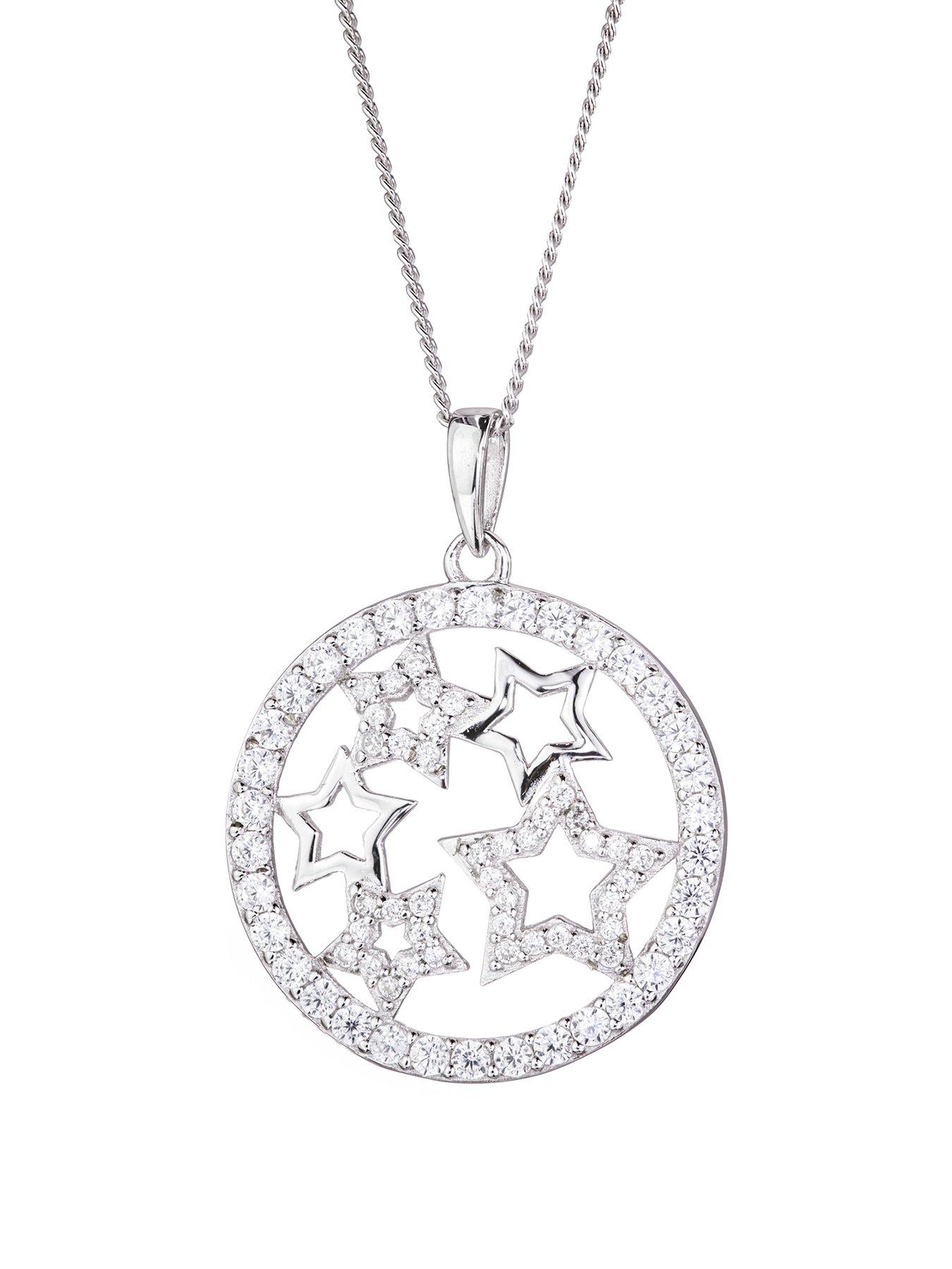 Dainty Star Charm Belcher Chain Gift for Women Sterling Silver Pendant Necklace
