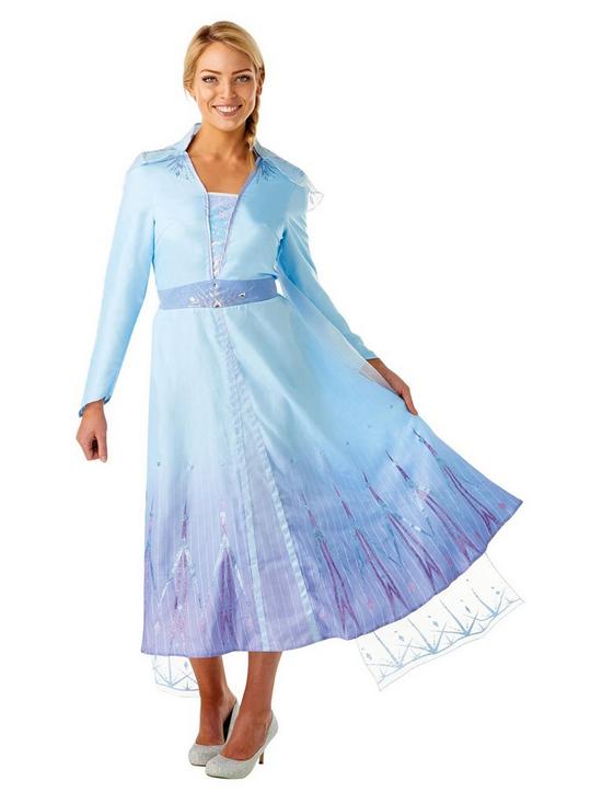 front image of disney-frozen-adult-deluxe-elsa-travel-dress