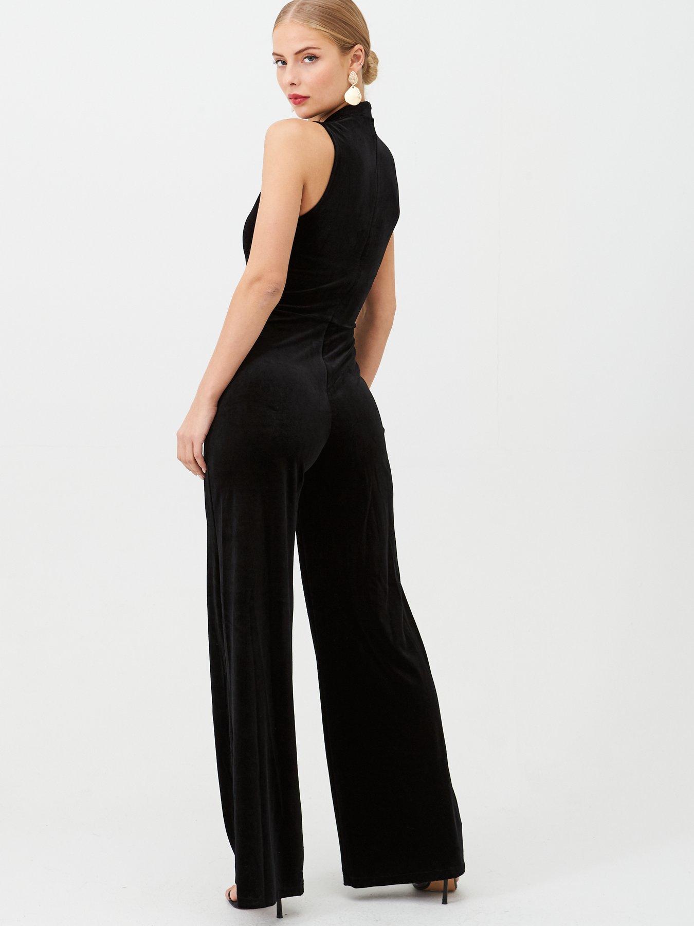 mango velvet long jumpsuit