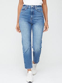 V by Very V By Very Oh So High Straight Leg Jeans- Dark Wash Picture