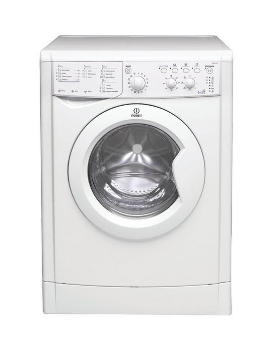 front image of indesit-iwdc6125-1200-spin-6kg-washnbsp5kg-drynbspwasher-dryer-white
