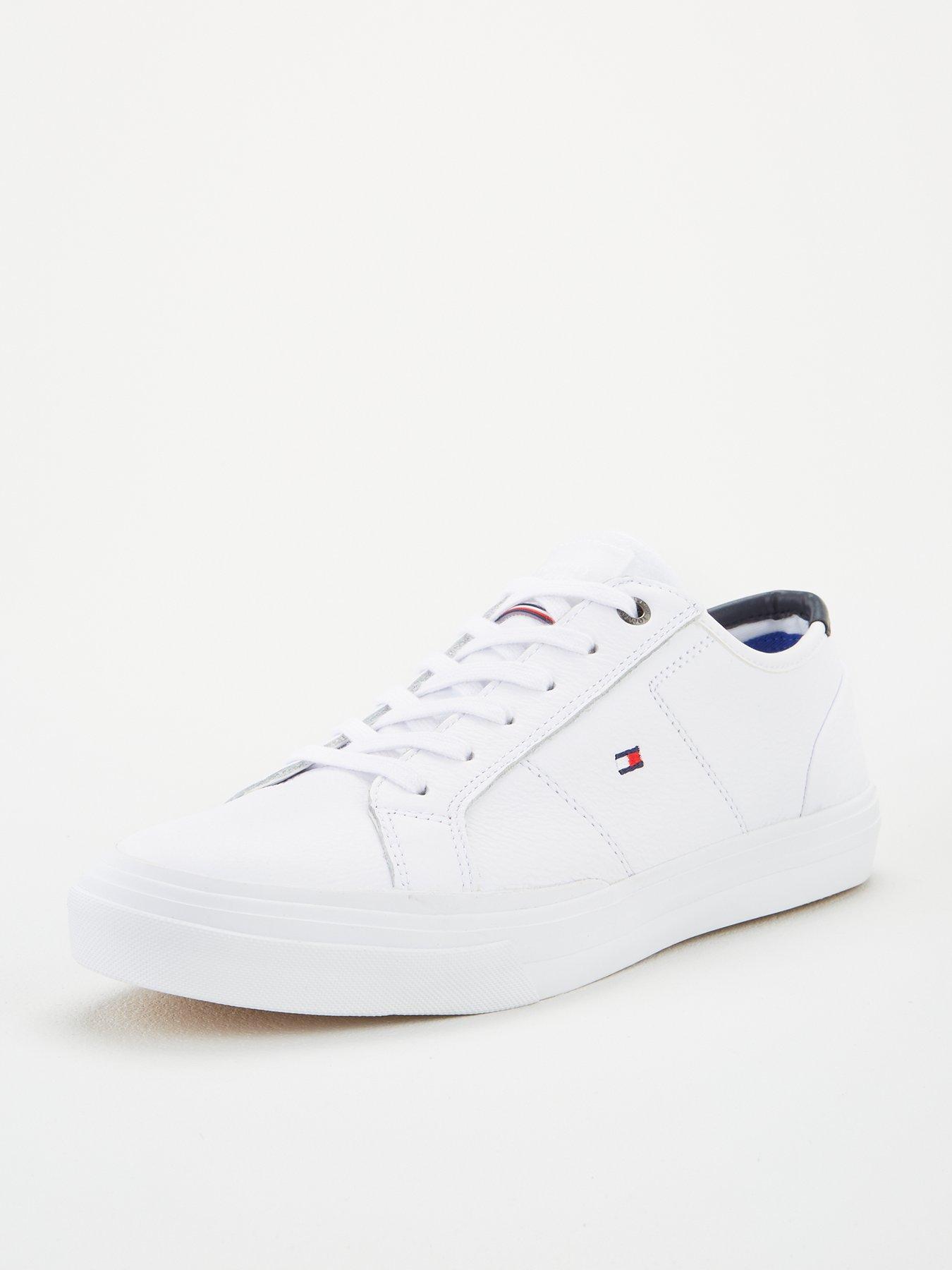 mens white tommy hilfiger trainers 