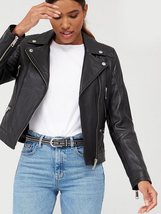 front image of v-by-very-ultimate-leather-biker-jacket-black
