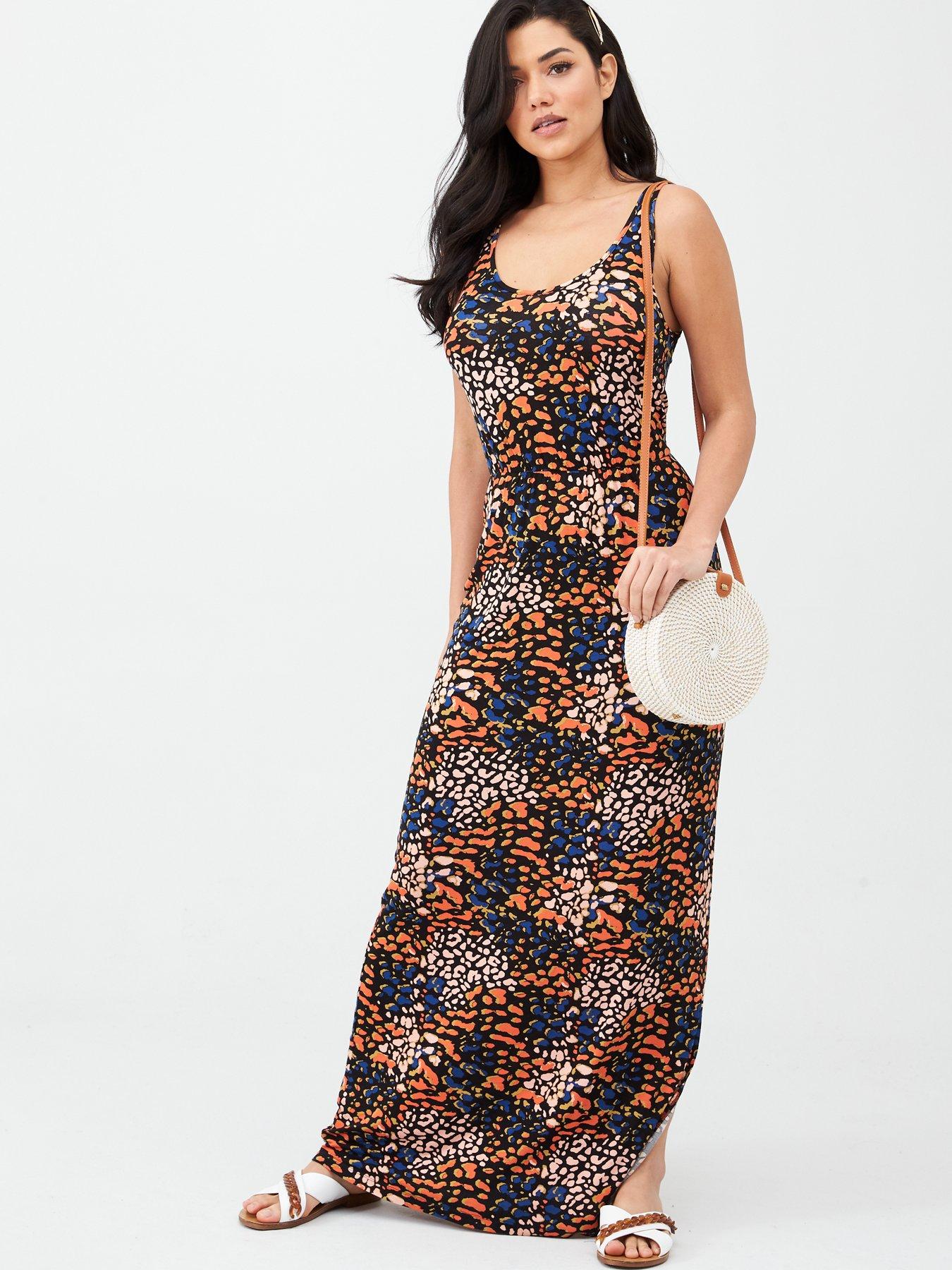 animal maxi dress
