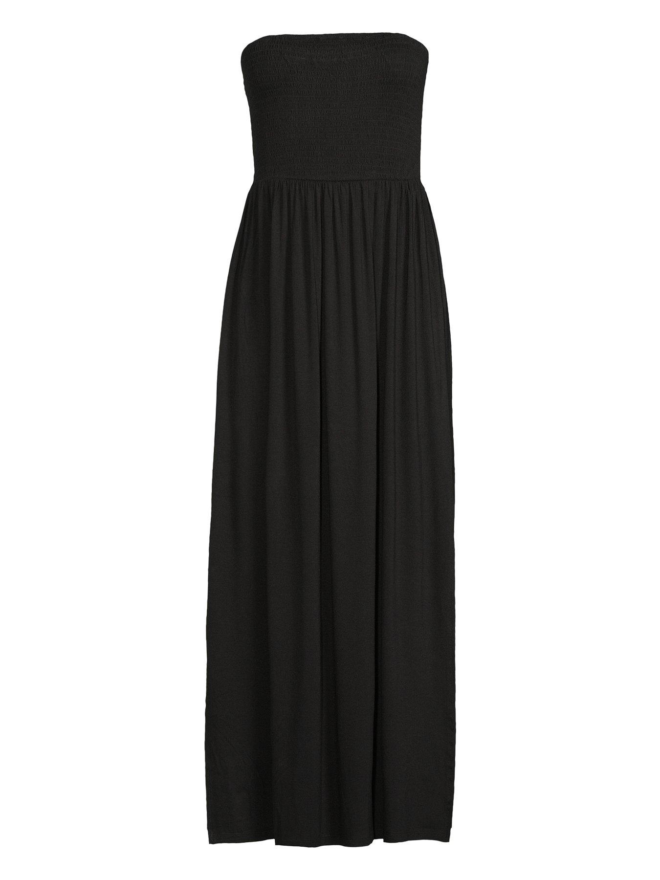 Image 6 of 6 of The Very Collection Bandeau Beach&nbsp;Maxi Dress - Black