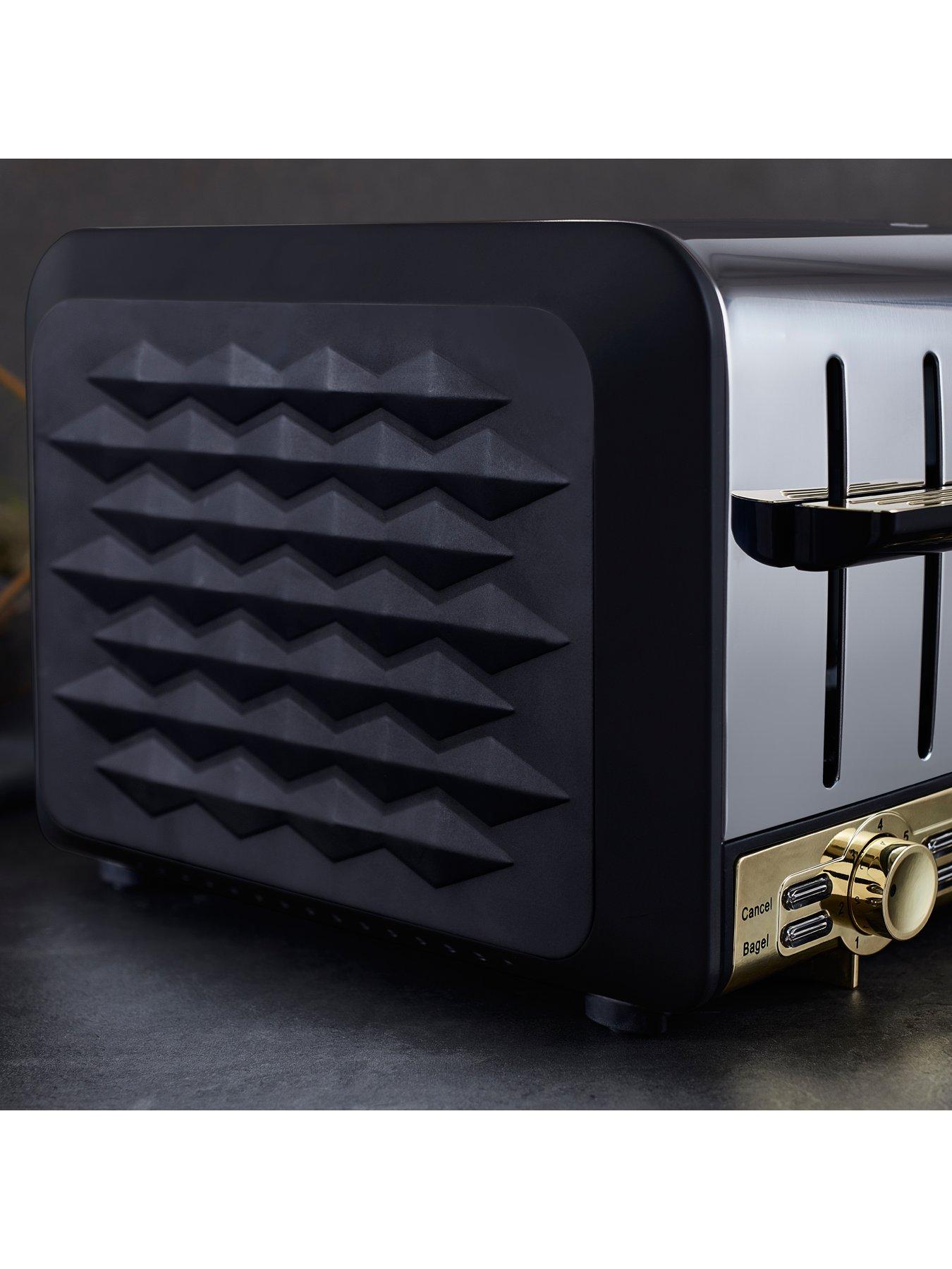 image of swan-gatsby-range-4-slice-toaster-blackgold