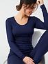  image of charnos-second-skin-long-sleeve-top-navy