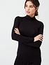  image of charnos-second-skin-roll-neck-top-black
