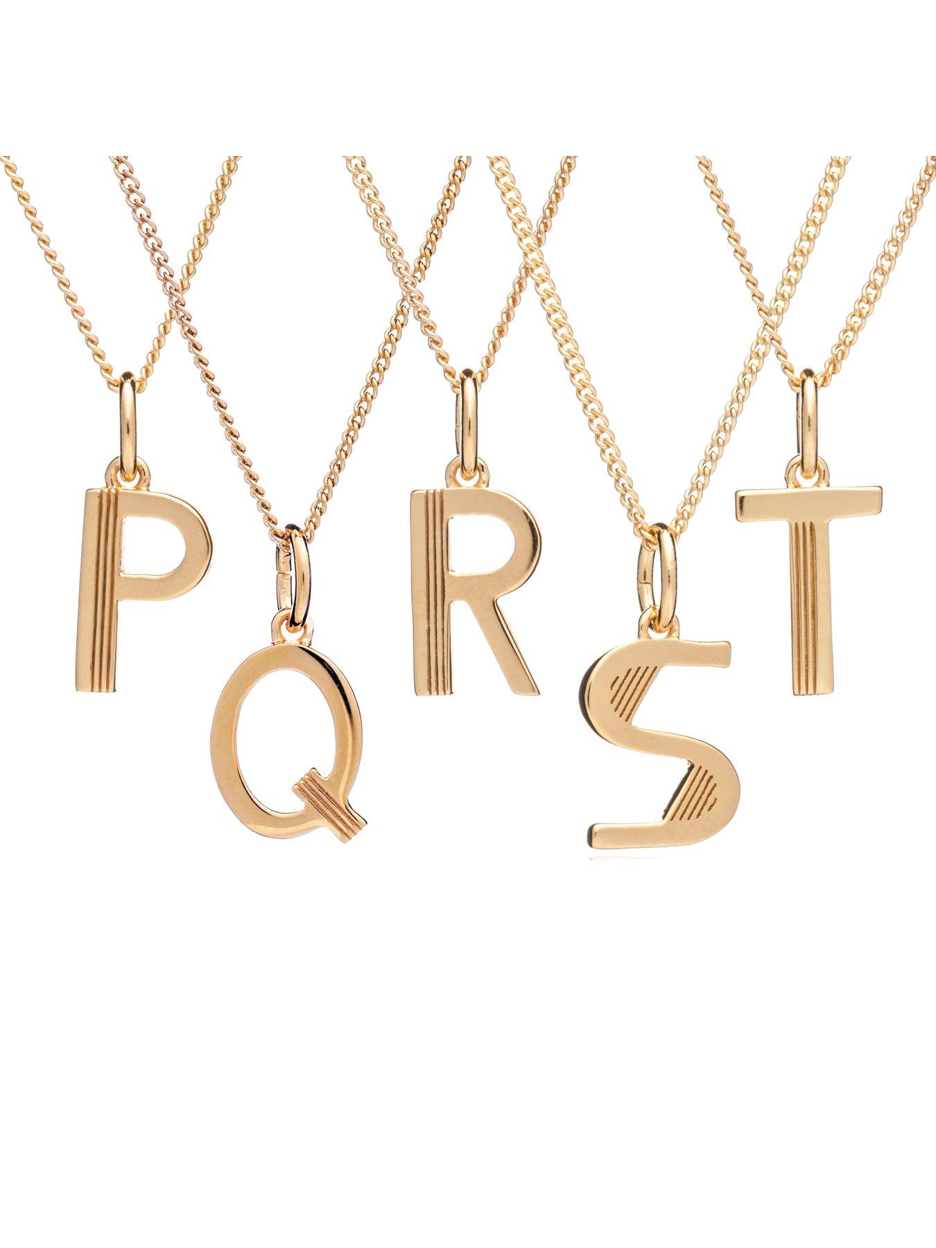  image of rachel-jackson-art-deco-22-carat-gold-plated-initial-necklace