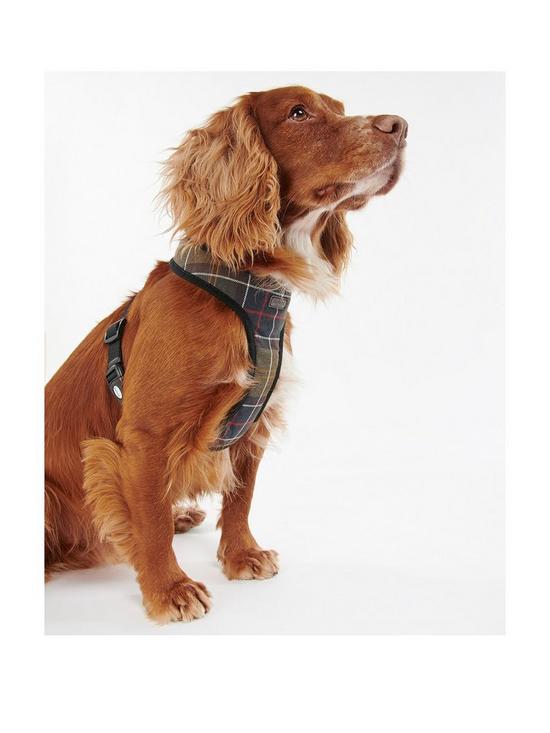 front image of barbour-petsnbsptartan-dog-harness