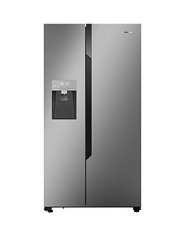 Hisense   Rs694N4Td1 Total No Frost American-Style Fridge Freezer With Non-Plumbed Water &Amp; Ice Dispenser - Silver (Doorstep Delivery Only)