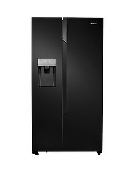 Hisense   Rs694N4Tb1 Total No Frost American-Style Fridge Freezer With Water &Amp; Ice Dispenser - Black (Doorstep Delivery Only)