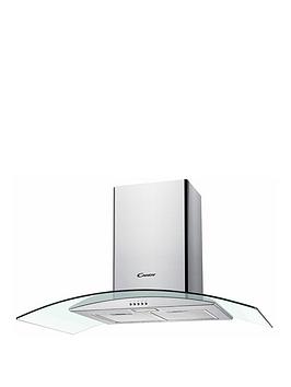 Candy   Cgm94/1X 90Cm Chimney Hood - Stainless Steel And Glass - Chimney Hood Only