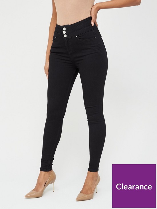front image of v-by-very-macy-high-waistnbspskinny-jean--nbsp-black