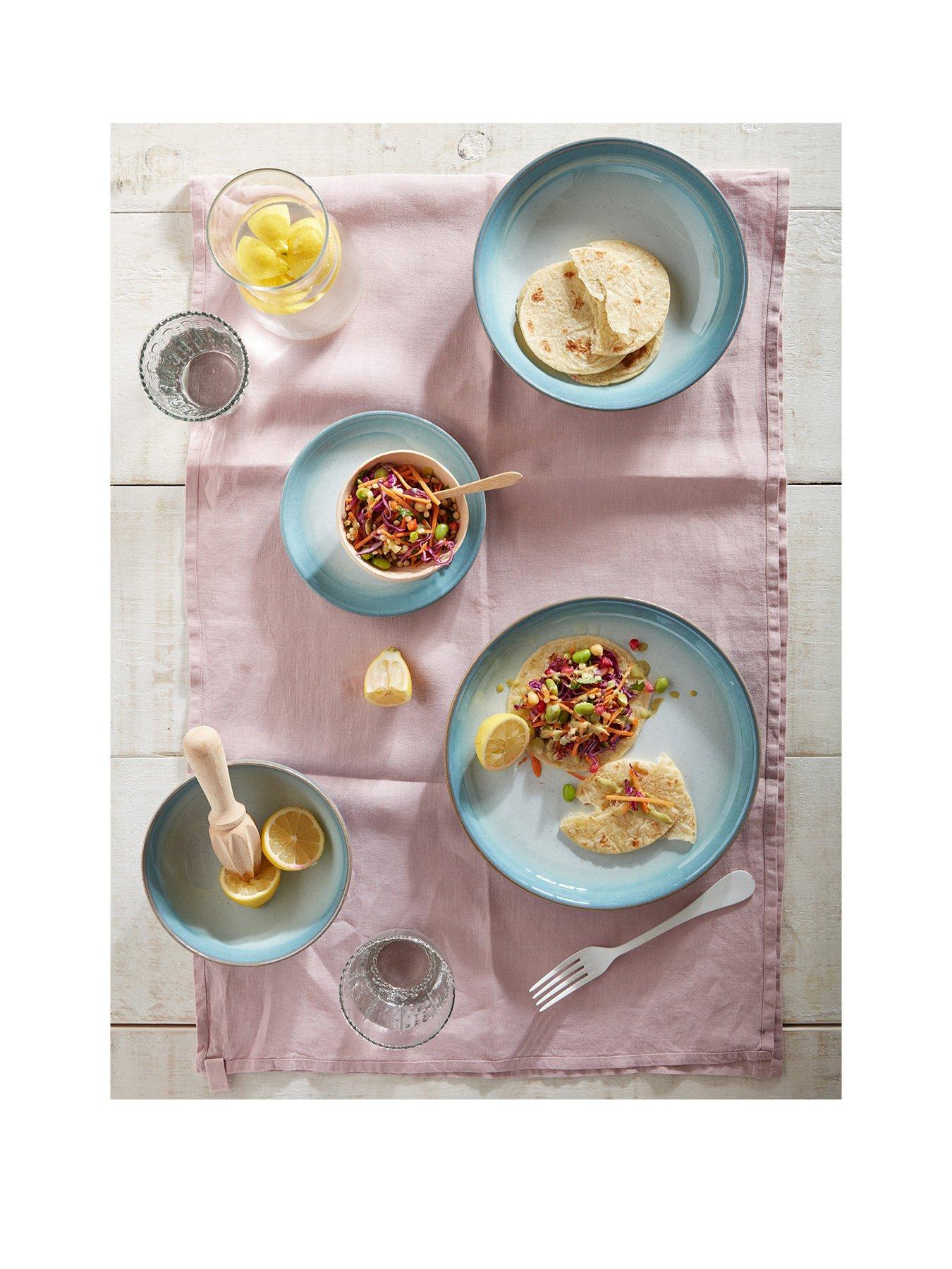 Image 1 of 5 of Denby Azure Haze 12-Piece Dinnerware Set
