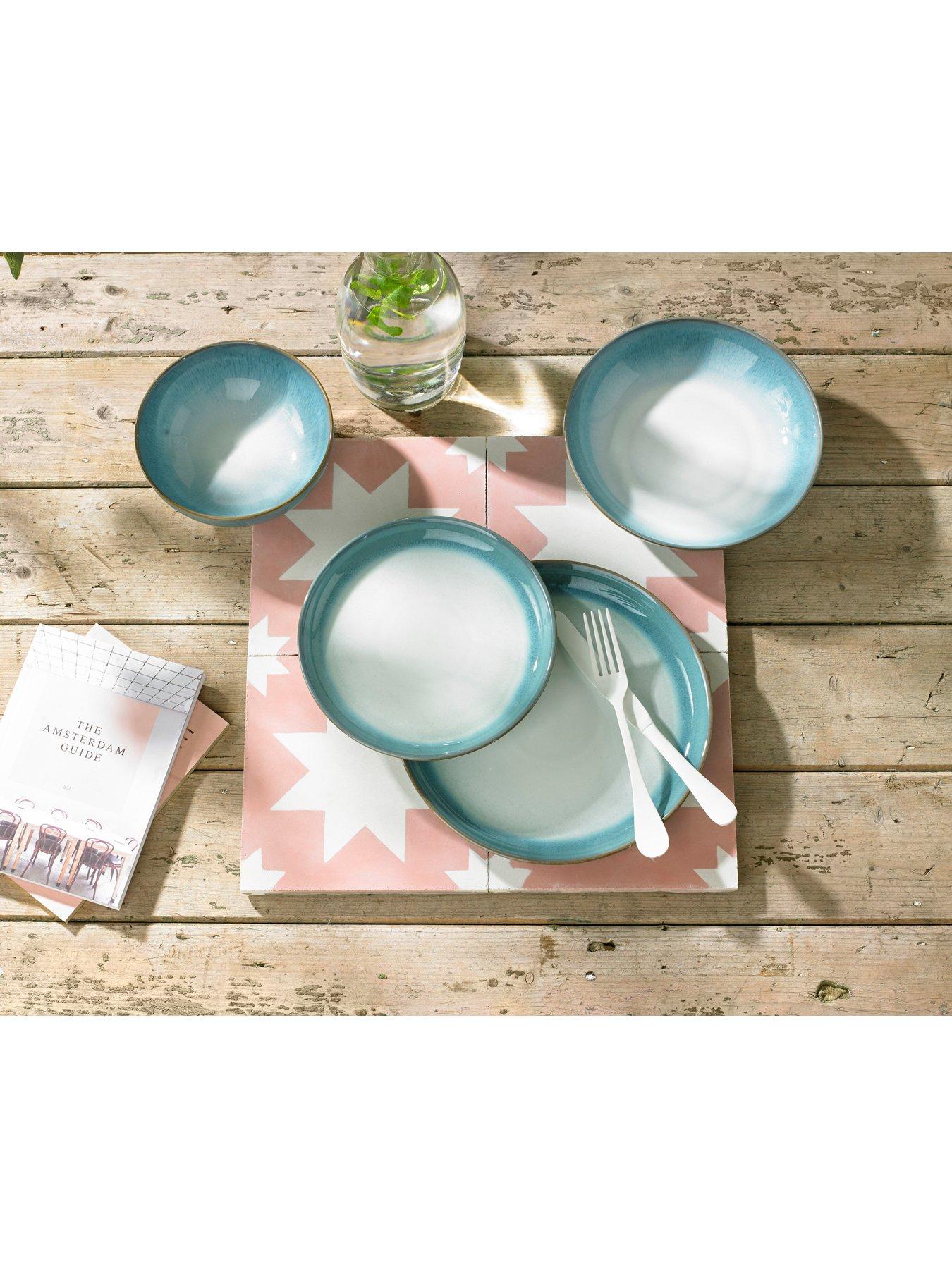 Denby Azure Haze 12 Piece Dinnerware Set littlewoods