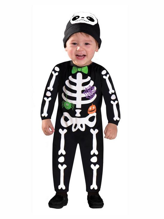 front image of mini-bones-toddler-costume