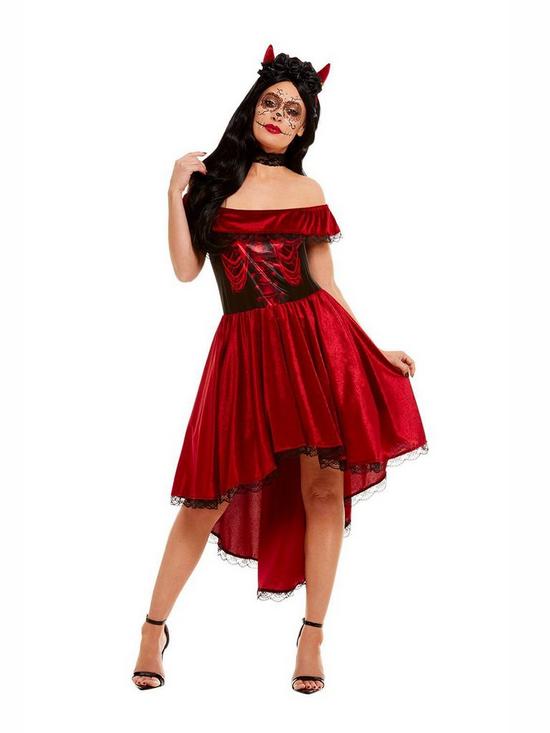 front image of day-of-the-dead-devil-lady-costume