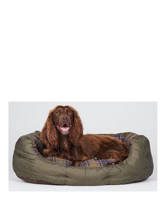 front image of barbour-petsnbspquilted-dog-bed-olive