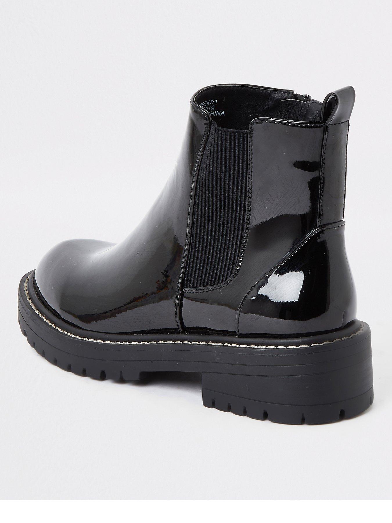 river island patent chelsea boots