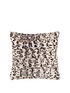  image of cascade-home-leopard-luxury-textured-cushion-grey