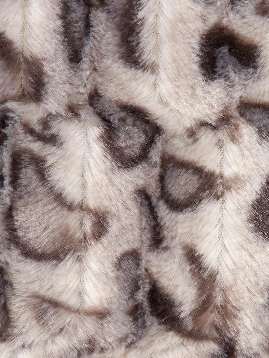 back image of cascade-home-leopard-luxury-textured-cushion-grey