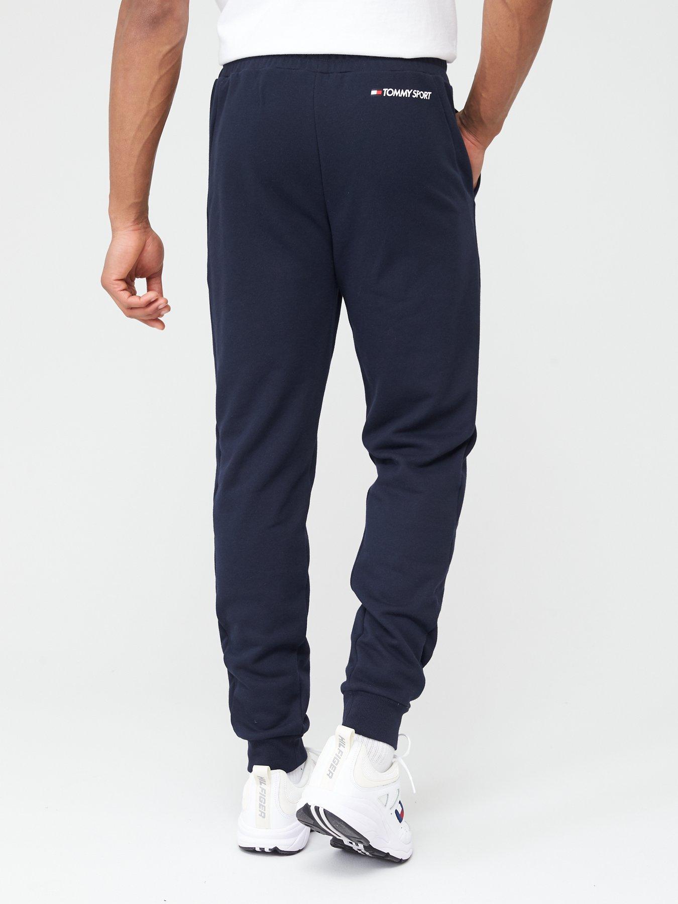 tommy hilfiger logo cuffed fleece pants