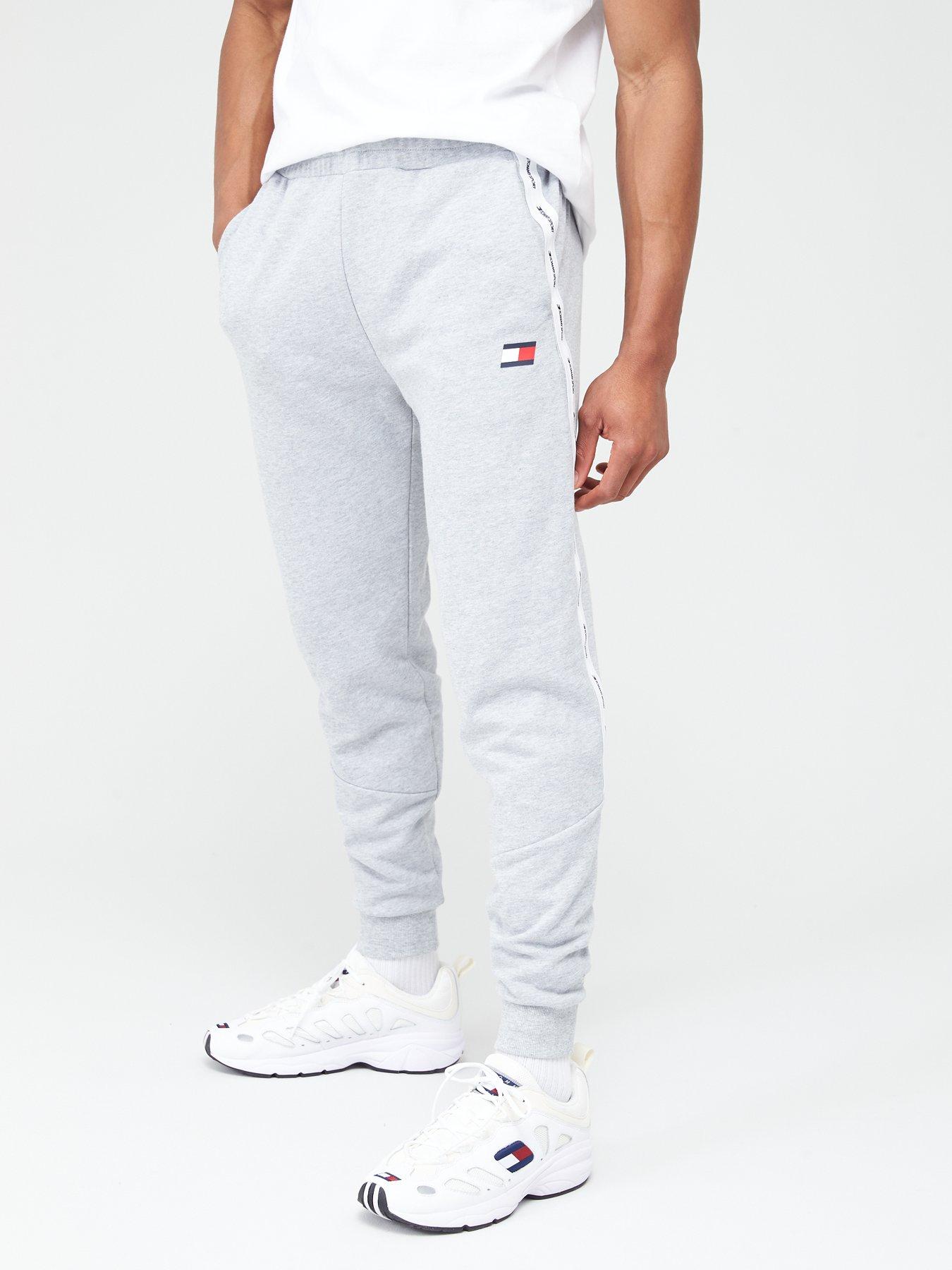 tommy hilfiger logo cuffed fleece pants