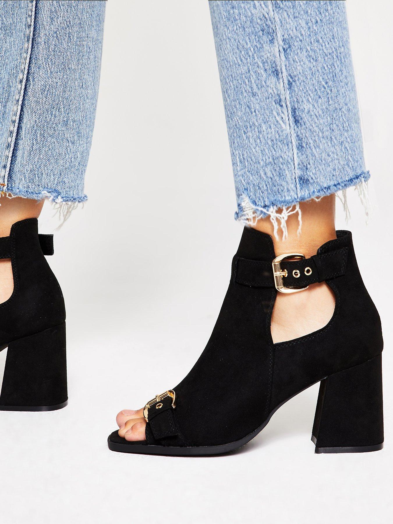 river island peep toe ankle boots